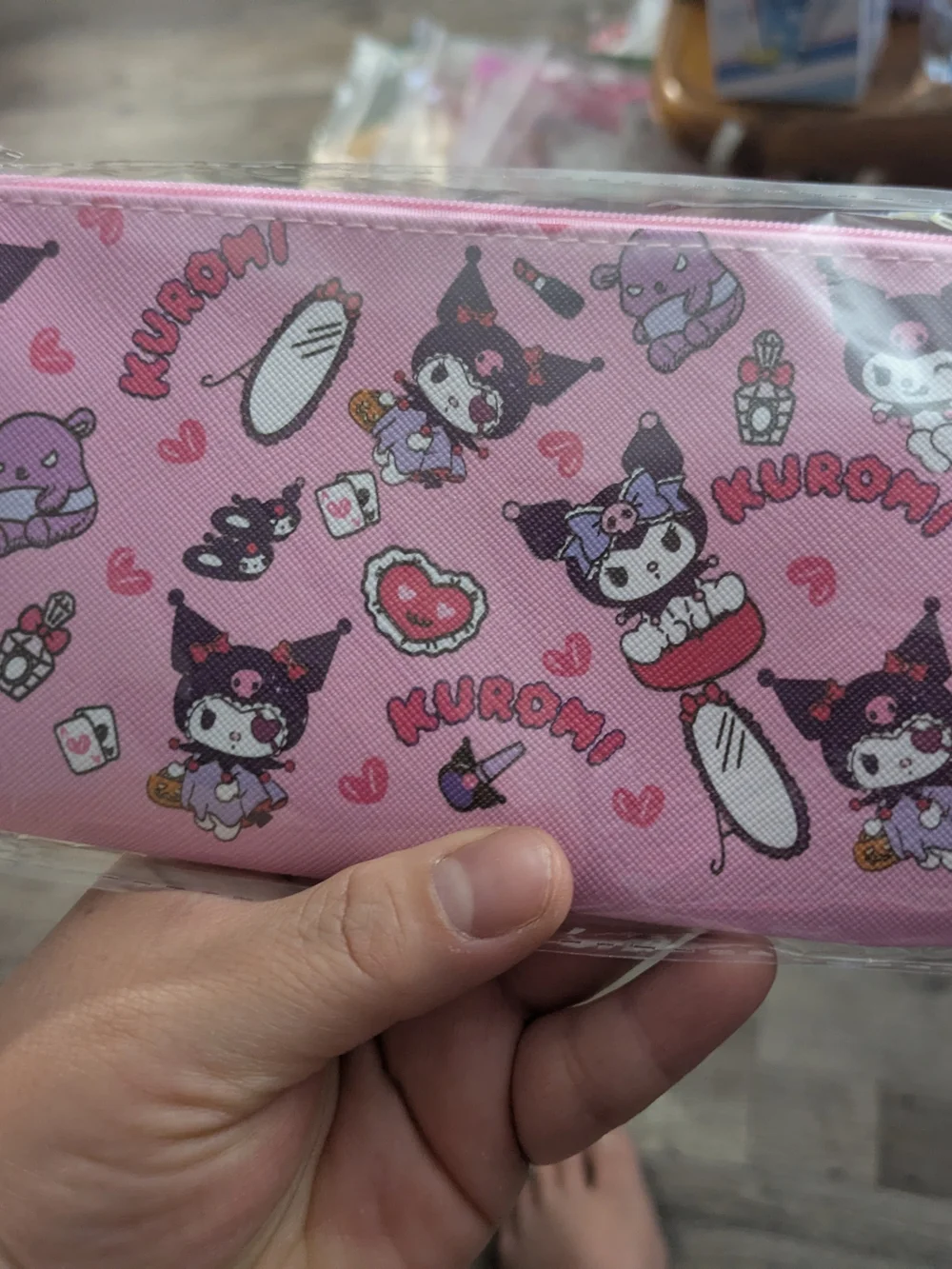 Pink Cat-Themed Pencil Case